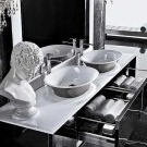 Efektná kúpeľňa v štýle Art Deco