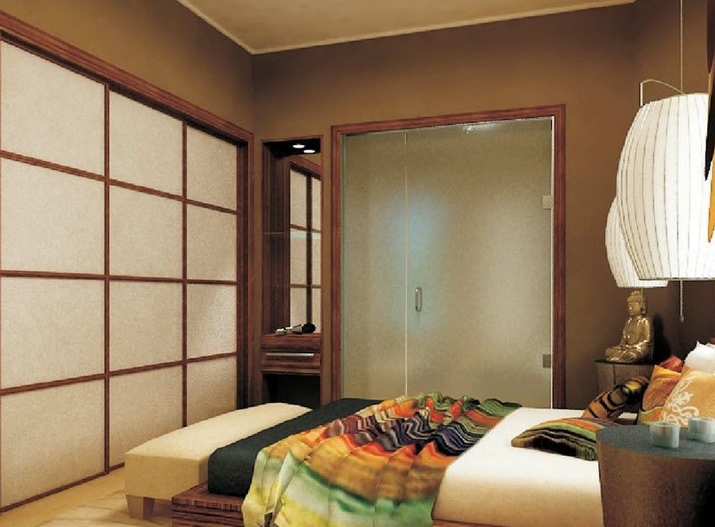 Ložnice v japonském stylu