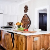 Interiér dřevěné kuchyně