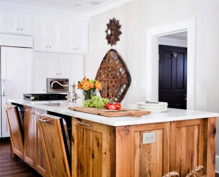 Wooden kitchen interior