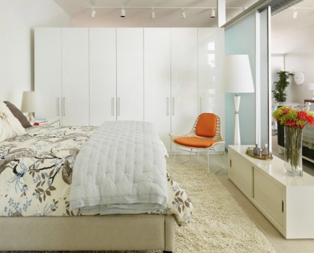 White furniture in the interior