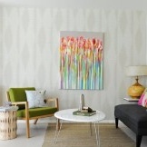 Papel pintado para sala de estar al estilo minimalista.
