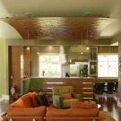 Contemporary ceiling design in the living room