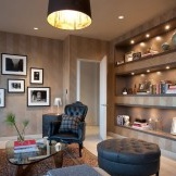 Tapeta ve stylu minimalismu v interiéru obývacího pokoje