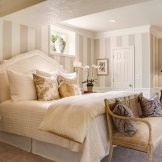 White bed in the bedroom