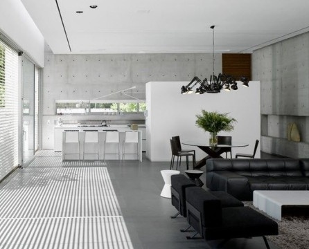 Minimalistická moderná obývacia izba