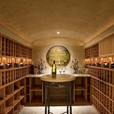 Great view of the cellar made of wood