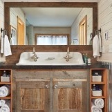 Country bathroom made of wood