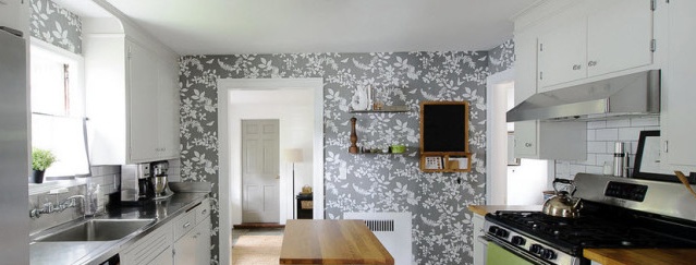 Mutfak tasarımı için duvar kağıdı seçimi