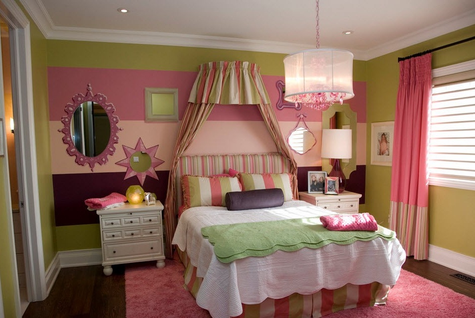Pink interior in the room