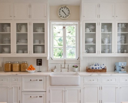 Exquisita y elegante cocina blanca.