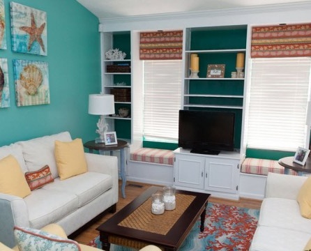 Malý obývací pokoj vizuálně zvětšený