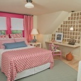 Ženské růžové ložnice design
