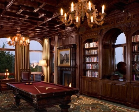 Gothic style billiard room