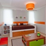 Oranžová barva v dětském pokoji