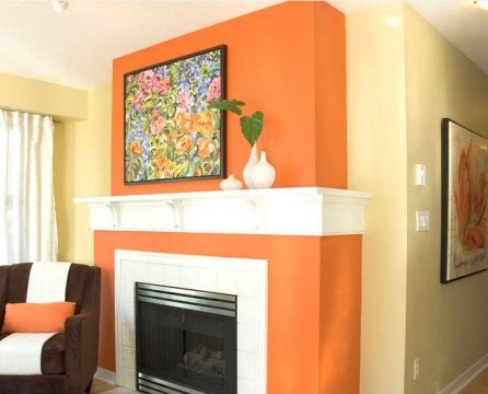 Oranžový interiér
