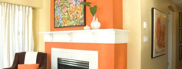 Oranžový interiér