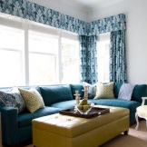 Blue corner sofa