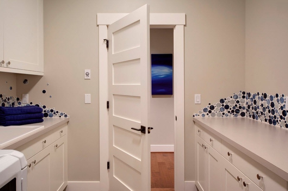 White doors, platbands and baseboards