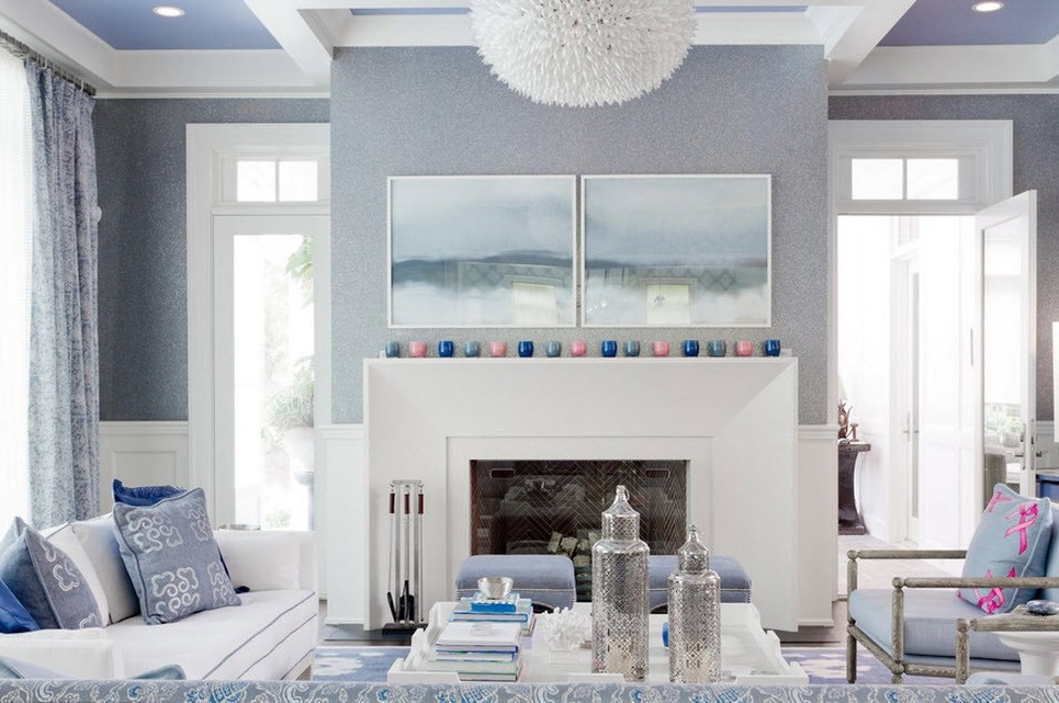 Interior blau gris
