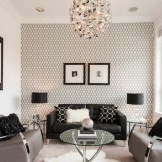 You can soften the contrast of a black and white interior with a gray tint.