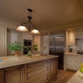 Kitchen using different types of wood