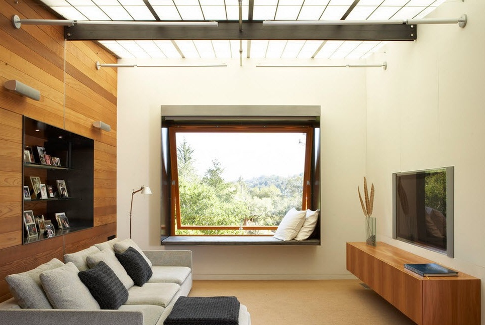 Originální design okna obývacího pokoje