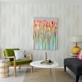 Malování v interiéru obývacího pokoje