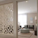 Gipsplaten scheidingswand met een patroon - stijlvol exclusief interieur