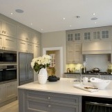 Kitchen design in gray tones.