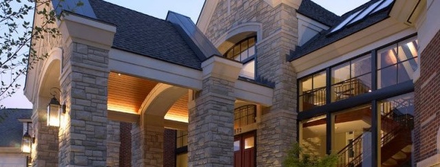 البيوت التصميم مع الحجر الزخرفية