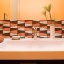 Mélange orange dans la conception de la salle de bain