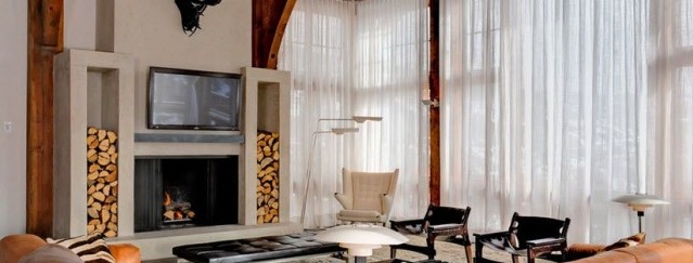 الداخلية مثالية لمنزل مصنوع من الأخشاب