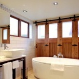 Wooden elements in the bathroom