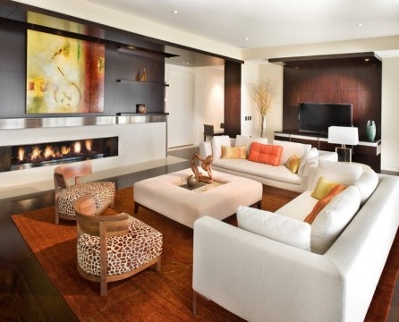 And today, a room with a fireplace looks stylish, beautiful and cozy.