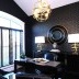 Magical and mysterious black wallpaper in the interior
