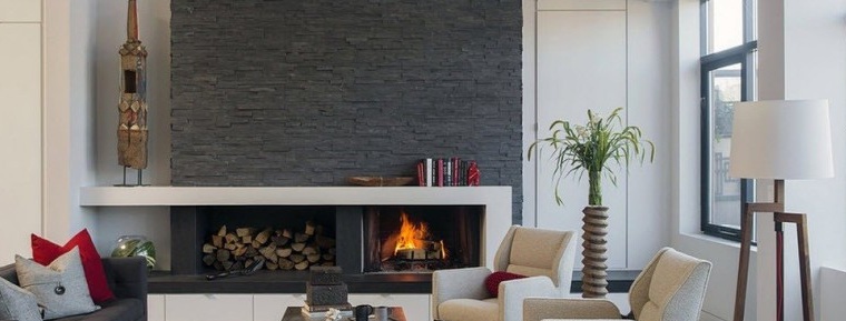 Fireplace design for a modern interior