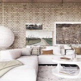 White interior of the living room