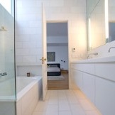 Snow-white bathroom design