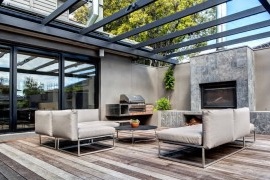 Espace barbecue pour une maison privée moderne