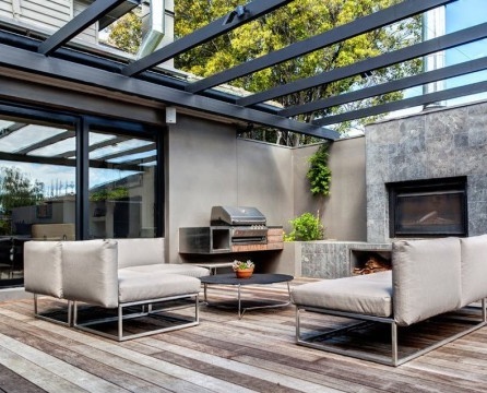 Espace barbecue pour une maison privée moderne