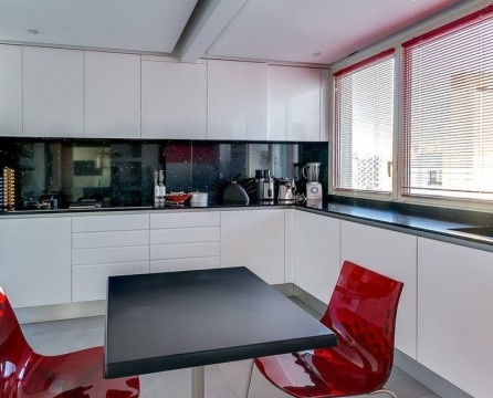 U-shaped modern kitchen interior