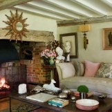 Fireplace in the country living room