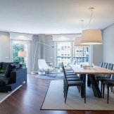 Moderní design obývacího pokoje s jídelnou