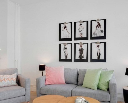 Navrhněte obývací pokoj v dánském bytě