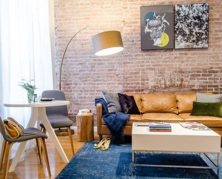 Estilo loft en el apartamento de Nueva York