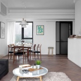 Hvitt og svart interiør i shanghai-leilighet