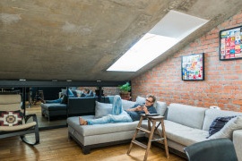 Loft stil på loftet design