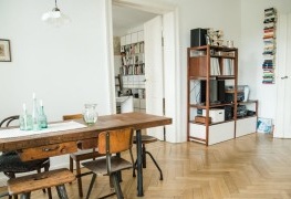 Design retro de um apartamento em Berlim