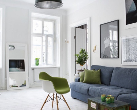 Skandinavisk stil i design av en svensk leilighet